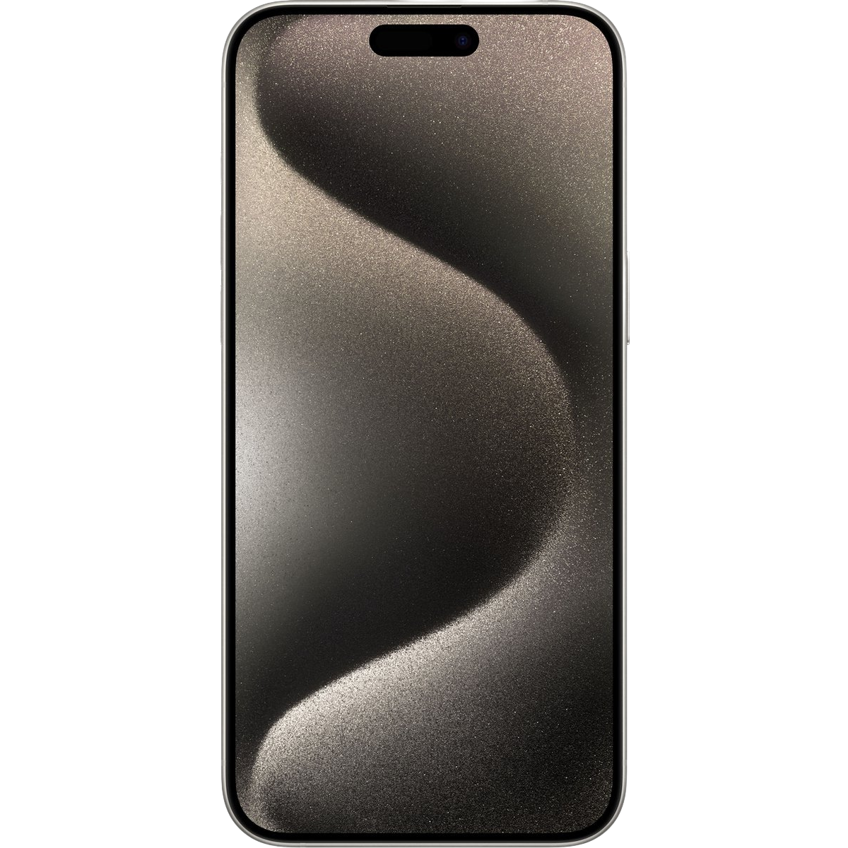Natural Titanium iPhone 15 pro front view