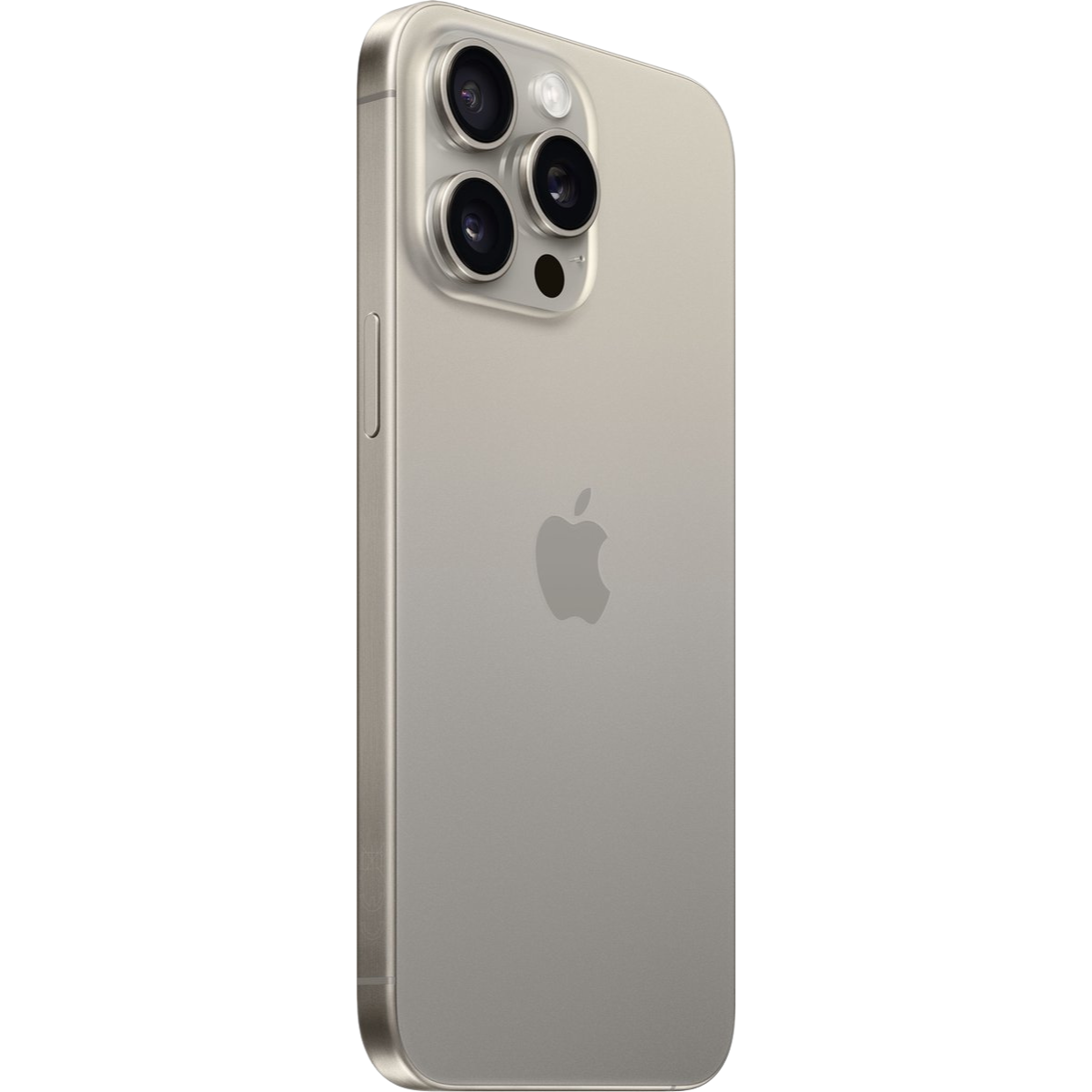 Natural Titanium iPhone 15 pro back and front view
